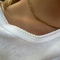 Useless Long Sleeve Rainbow Stitch T Shirt