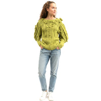 V de Vinster Crochet jumper green