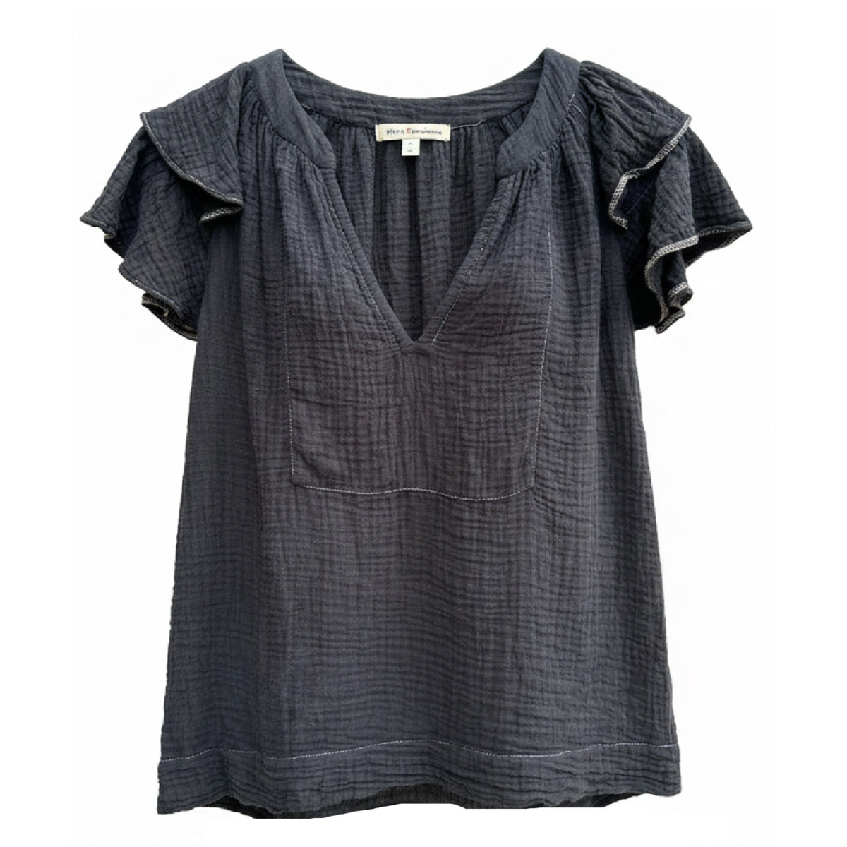 *AW26* Overdyed Puff Top Blsck