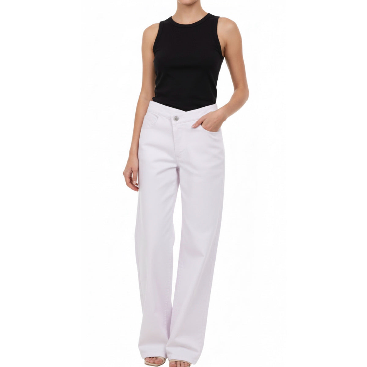 *RESTOCK* Drop Fly Trouser White