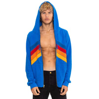 Mountain Stitch Chevron Zip Hoodie Adventure Blue