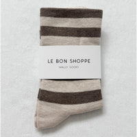 *NEW* Le Bon Shoppe Wally Socks Brown Stripe
