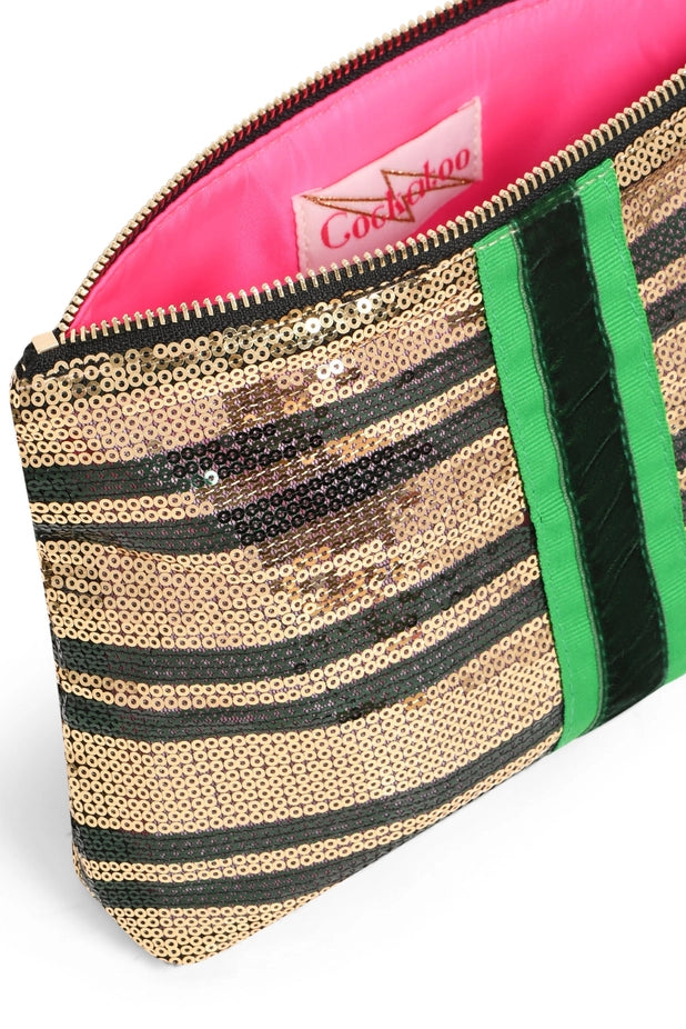 *NEW* Stripe Sequinned Clutch