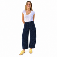 Cord Barrel Pant Navy