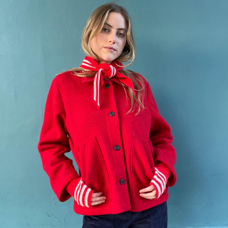 *NEW STYLE* Red Wool Workwear Jacket