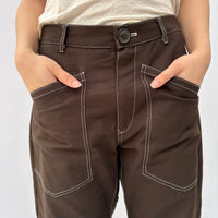 *SS26!* Topstitched Barrel Chocolate