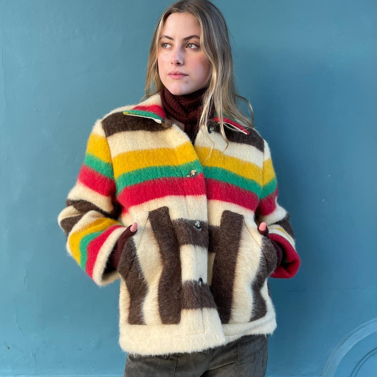 *NEW STYLE* Stripe Wool Workwear Jacket