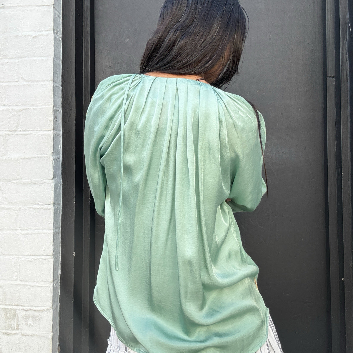 *LANDED* Sea Green Blouse