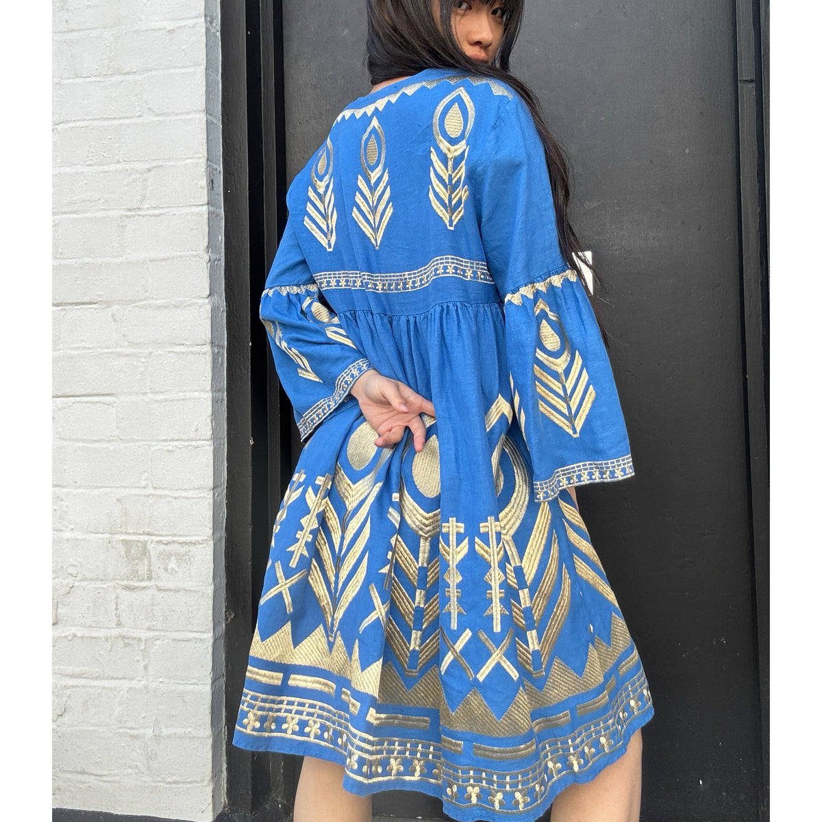 *LANDED* Blue Raf Feather Dress Midi