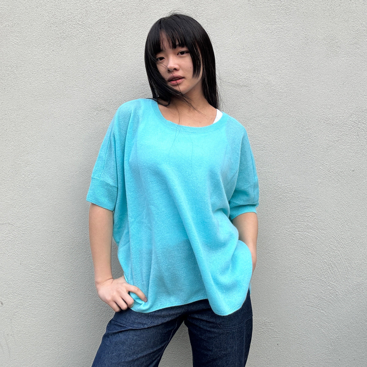 *NEW* Cashmere Joyce Aqua Neon Jumper