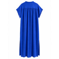 *NEW STYLE* Embroidered Cover-Up Cobalt Blue