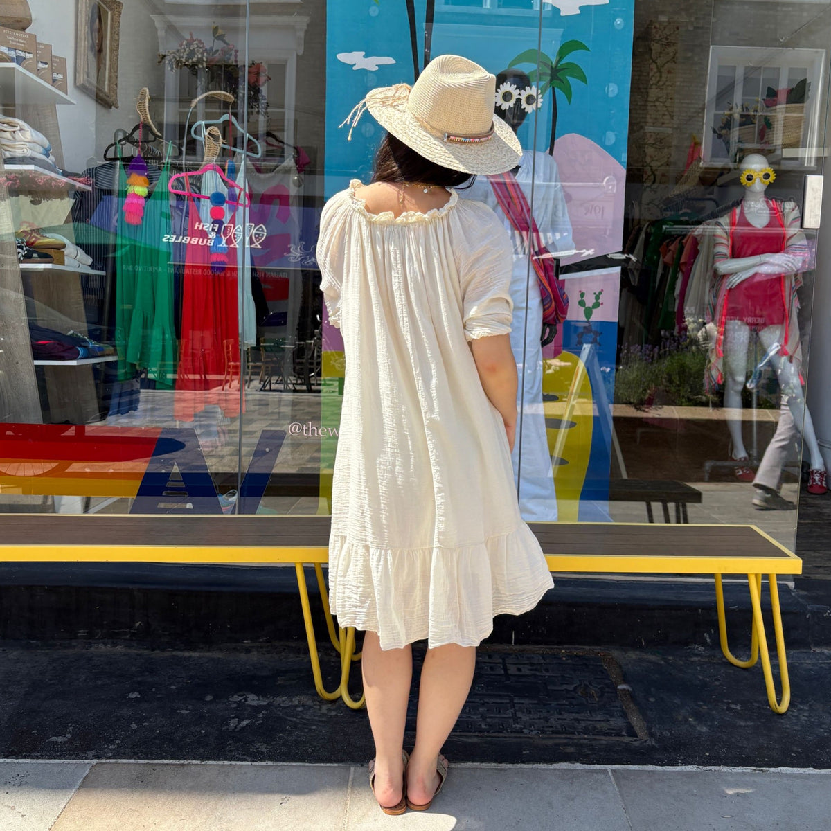 *NEW STYLE* Smocked Mini Ecru