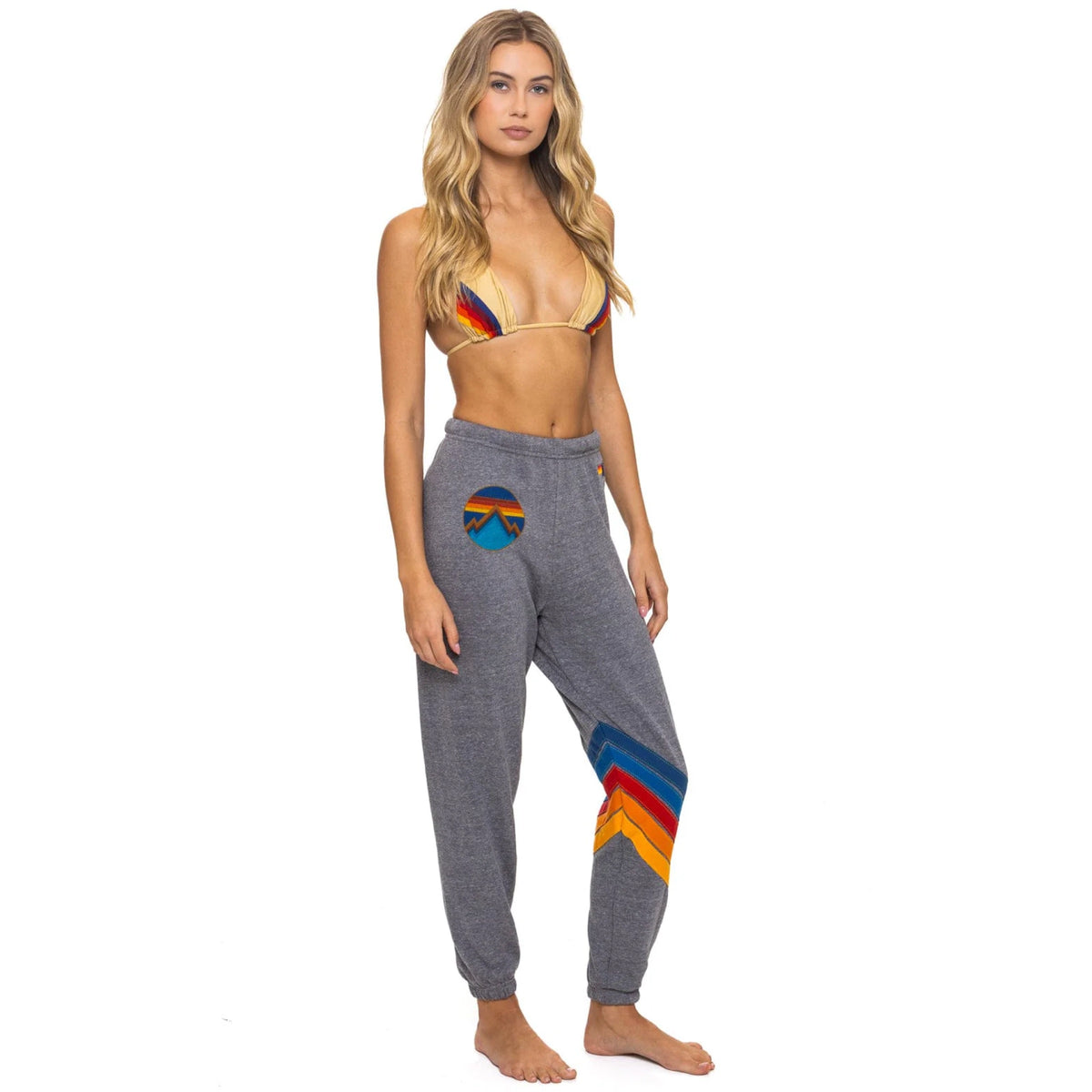 *LANDING NOW* Circle Chevron Sweatpants Heather Grey