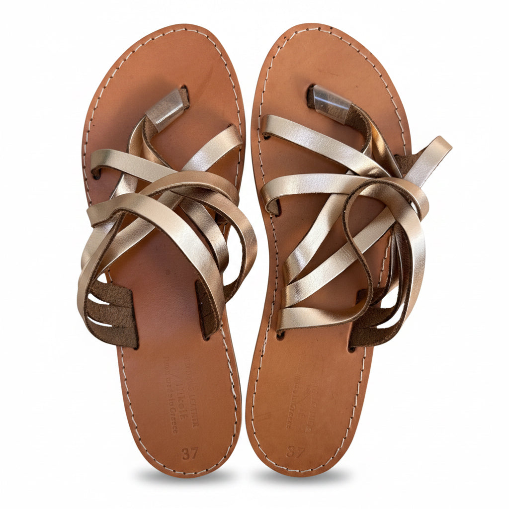 Gold Strappy Sandal