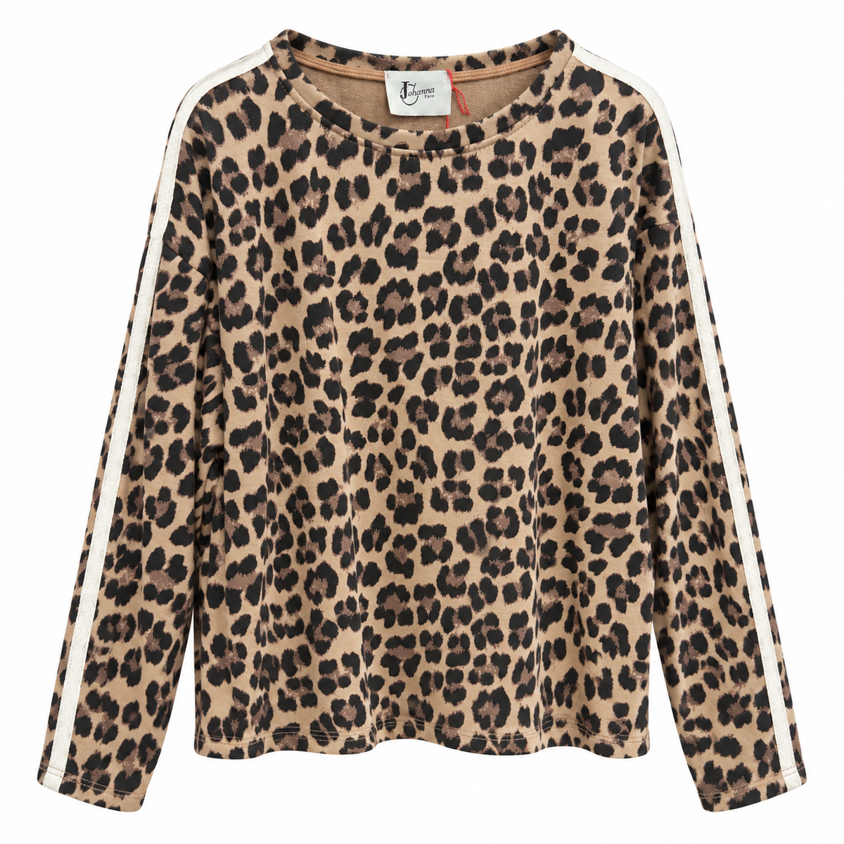 Leopard Crew Neck Camel