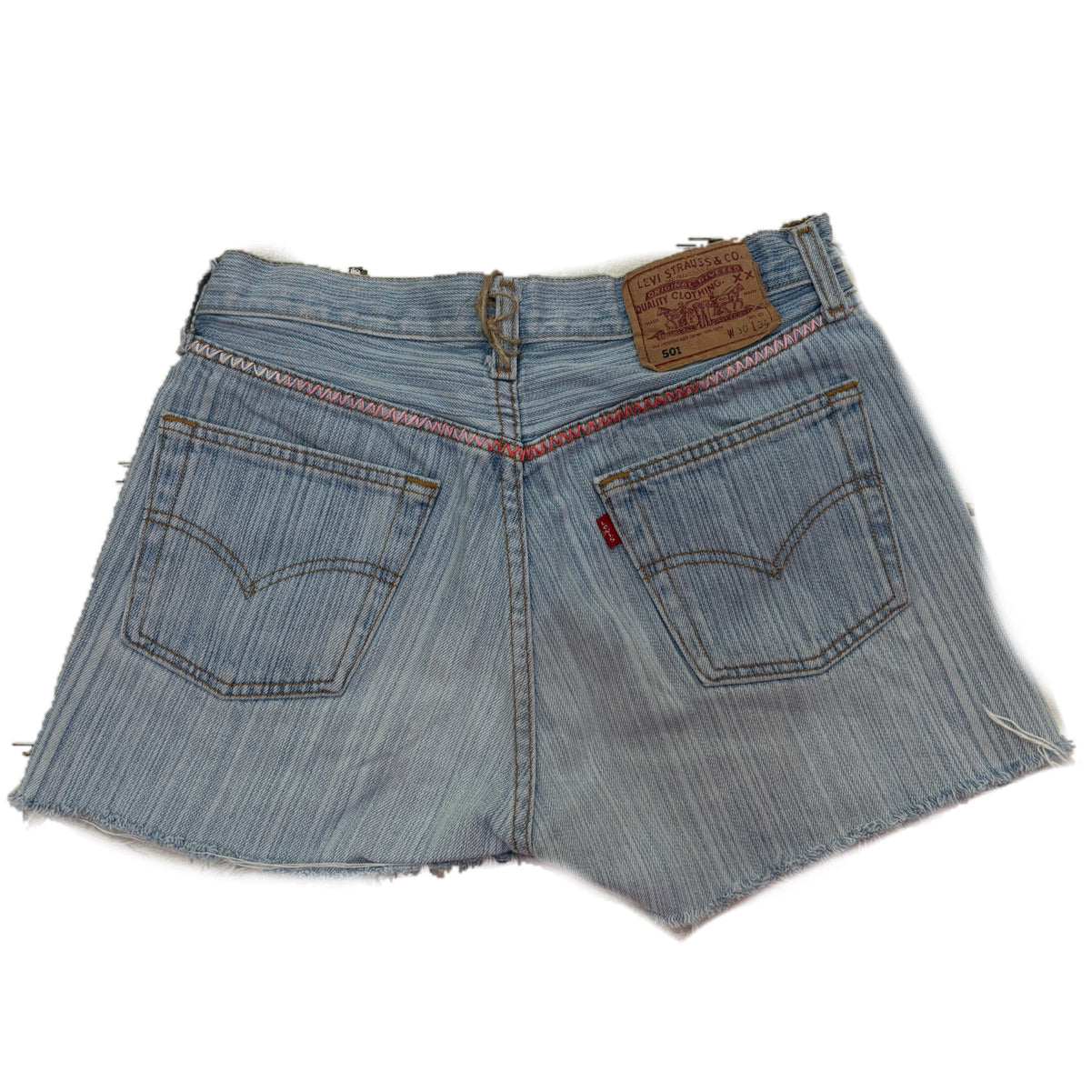 Useless Upcycled Japanese Wash Cut-Offs Pink/Orange Tab