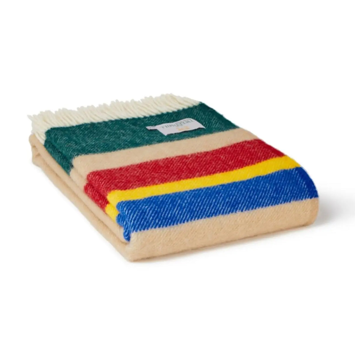 Pure New Wool Blanket Multi Stripe