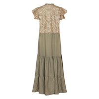 Kori Greek Archaic Long Sleeveless Dress Tea/Gold
