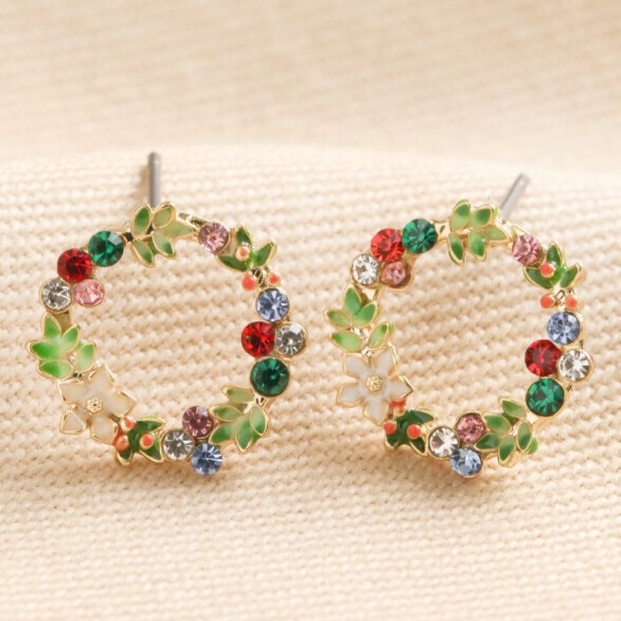 Angel Crystal Wreath Earrings