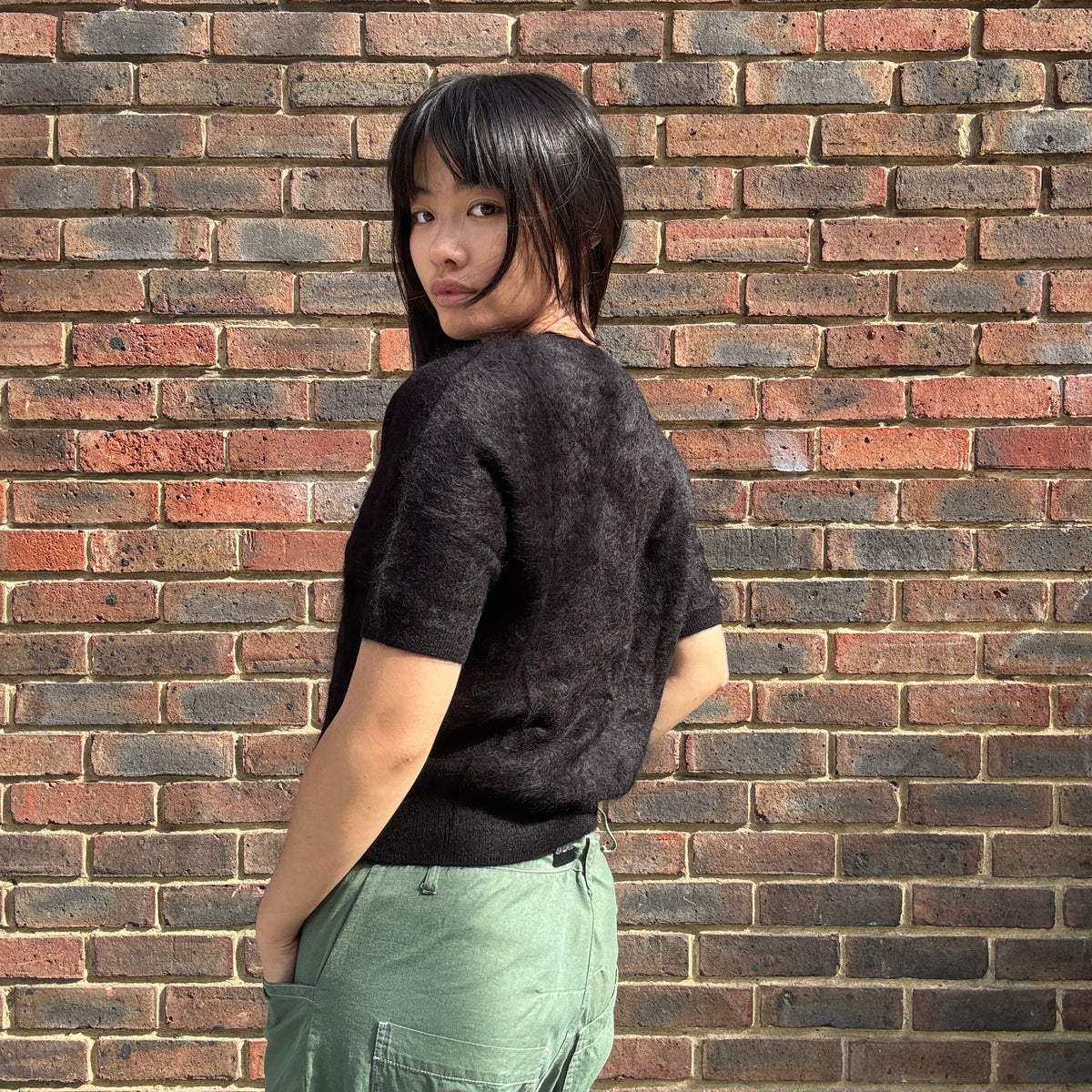Amaya Brushed Cashmere Jumper Black