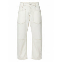 *SS26!* Topstitched Barrel Off White
