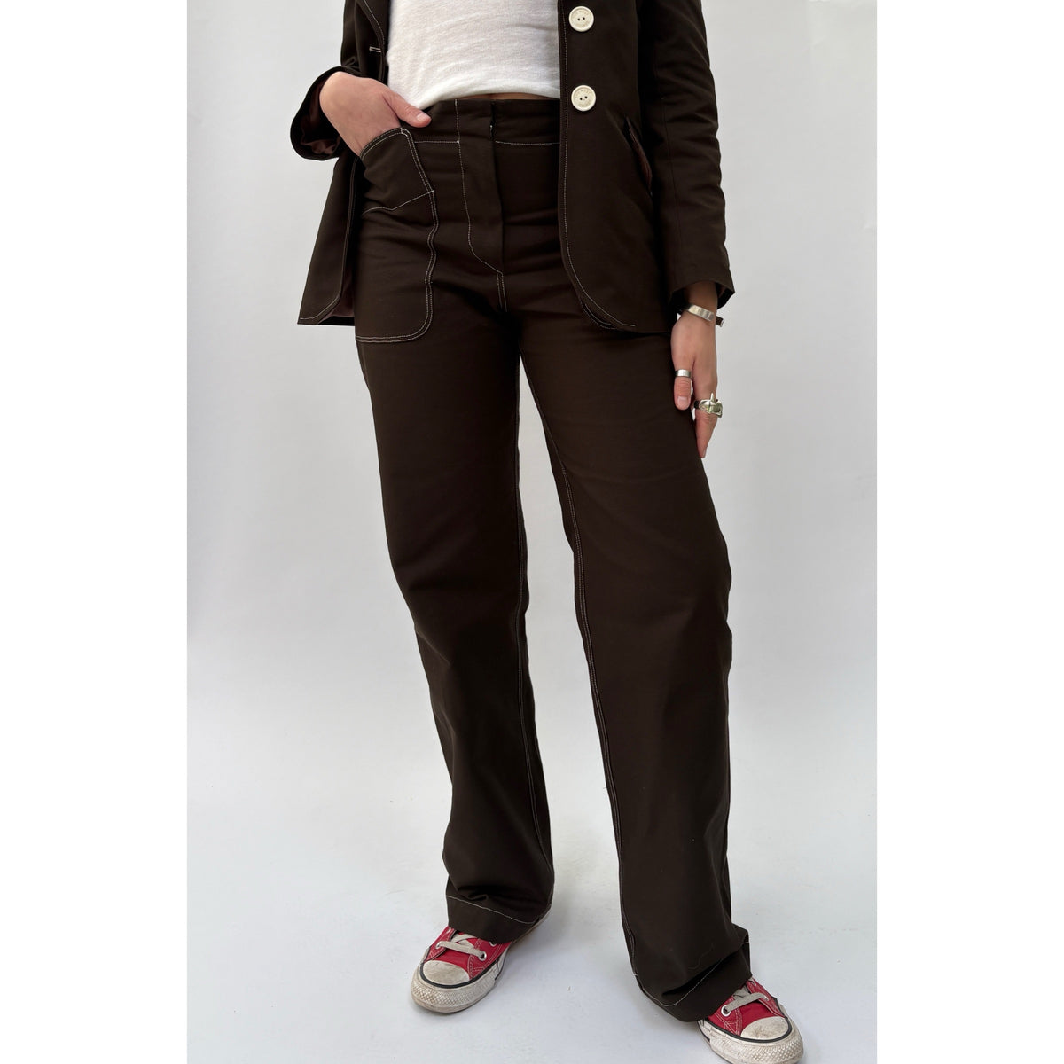 *SS26!* Topstitched Melrose Chocolate