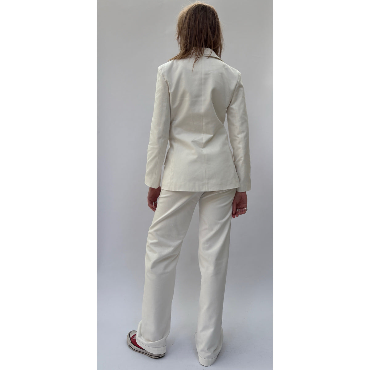 *SS26!* Topstitched Susan Jacket Off White