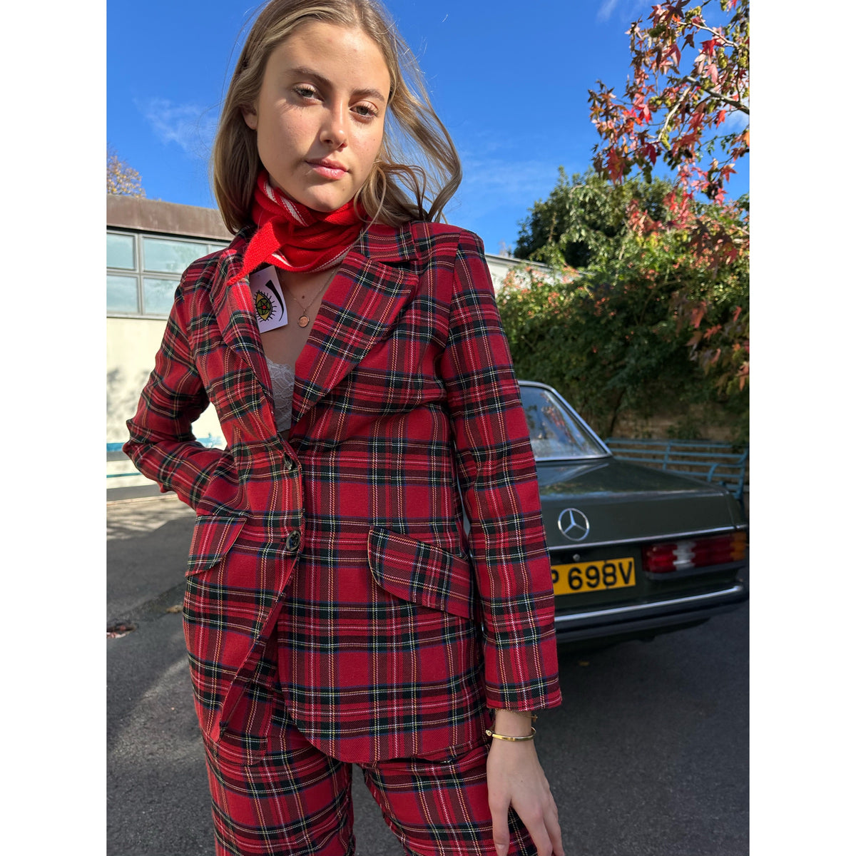 The West Village Susan Jacket Red Tartan