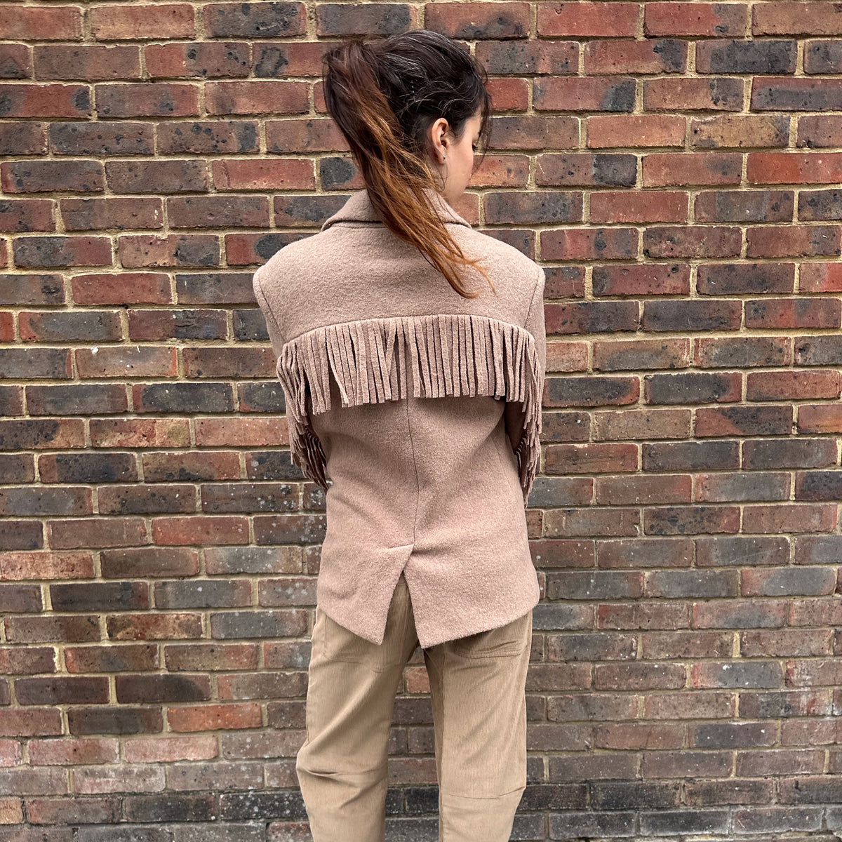 *NEW STYLE* Fringe Jacket Beige