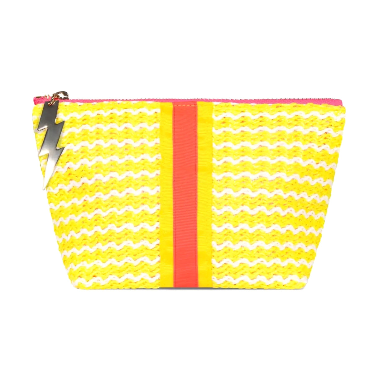 *NEW* Small Yellow Weave Bag + Red Stripe