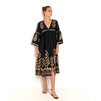 *LANDED* Long Black Feather Dress