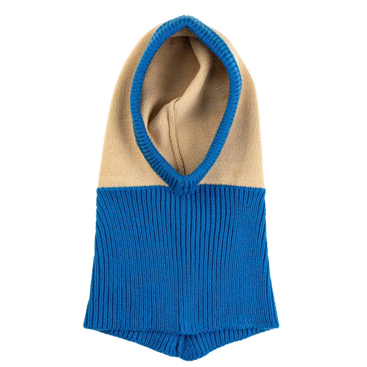 Colour Block Knit Hood Cobalt