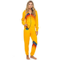 Mountain Stitch Chevron Zip Hoodie Gold