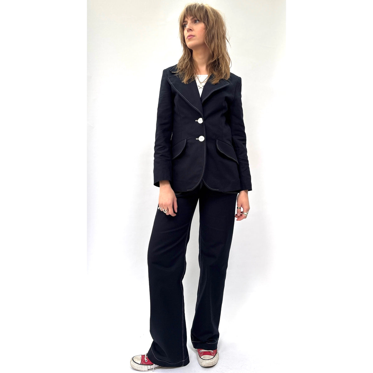 *SS26!* Topstitched Susan Jacket Navy