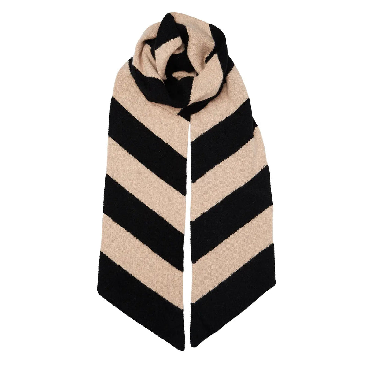 *NEW* Skinny Cashmere Scarf Camel Stripe