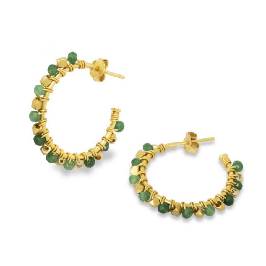 Ash Mini Riva Earrings Green Jade
