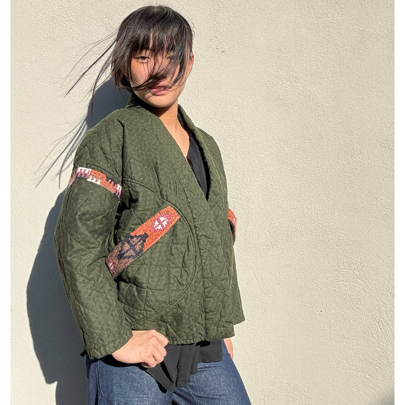 *NEW SEASON* Johanna Braided Kimono Olive Print