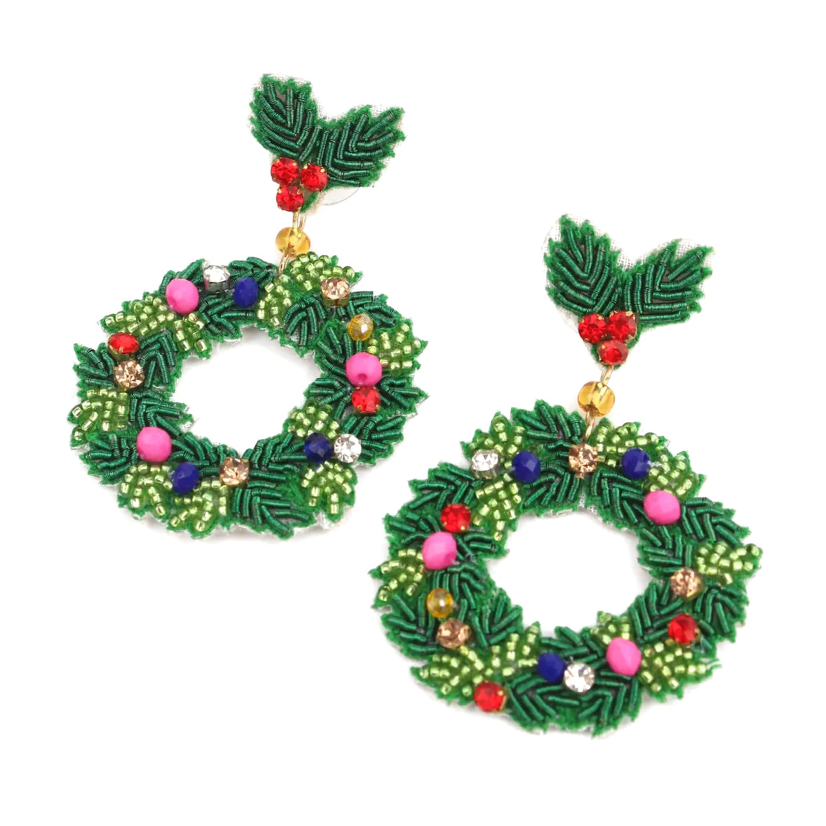 *NEW* Christmas Wreath Earrings
