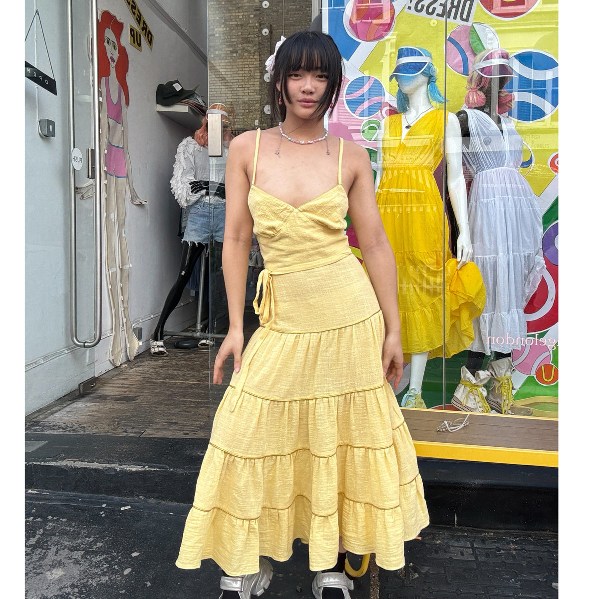 *RESTOCK* Cross-Back Dress Yellow