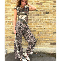 Leopard Barrel Sweatpants Stone