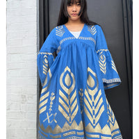*LANDED* Blue Raf Feather Dress Midi