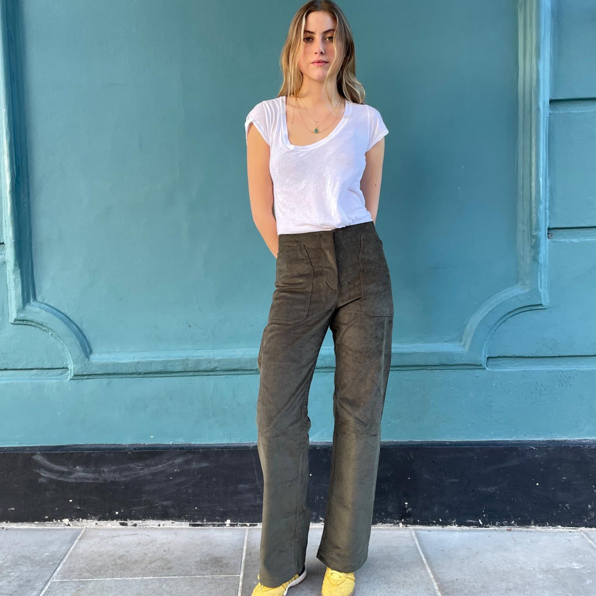 *NEW COLOUR* Cord Melrose Pant Olive