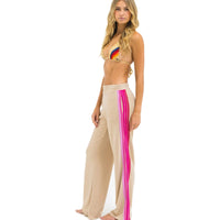 5 Stripe Wide Leg Sweatpants Sand Pink