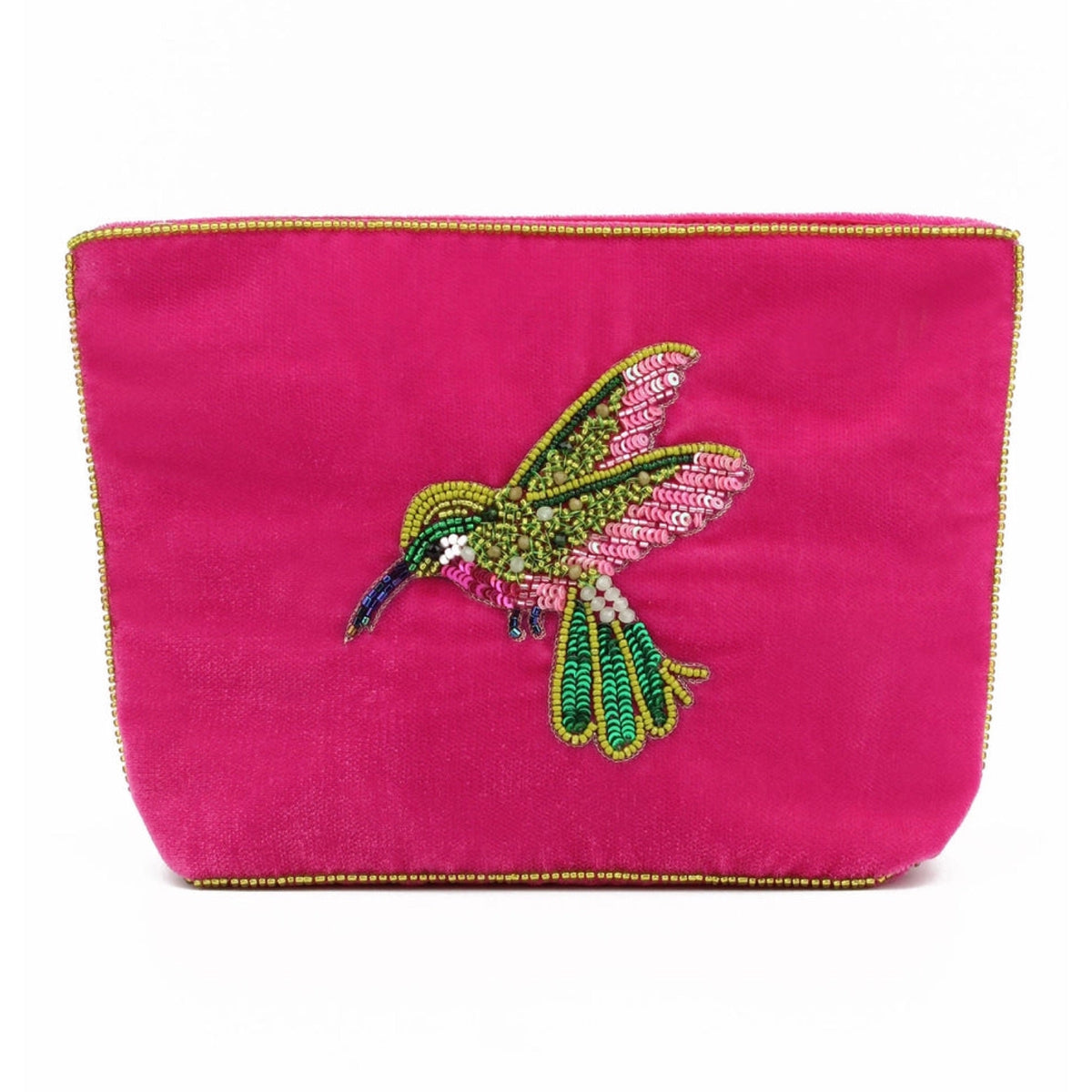 Pink Hummingbird Medium Pouch