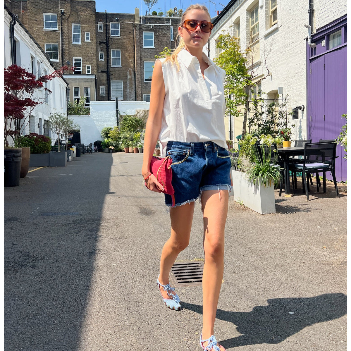 *NEW* A Shirt Thing Liv Cabo White Parachute