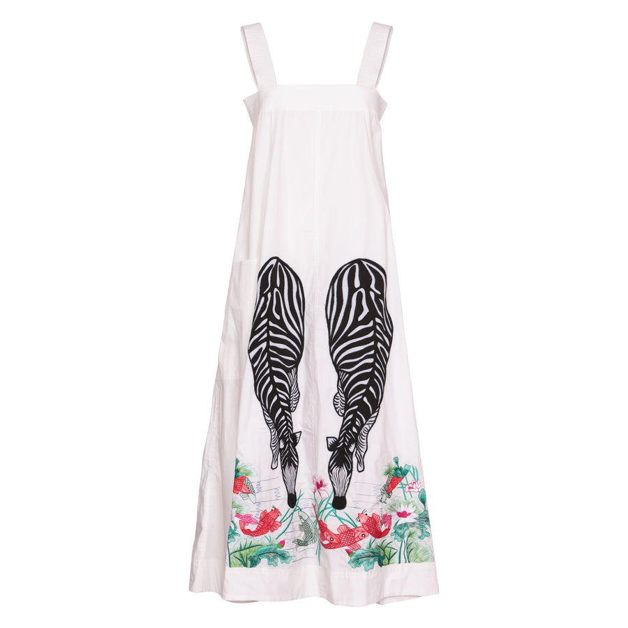 Anouk White Zebra Dress