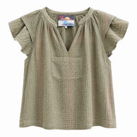 *AW26* Overdyed Puff Top Army