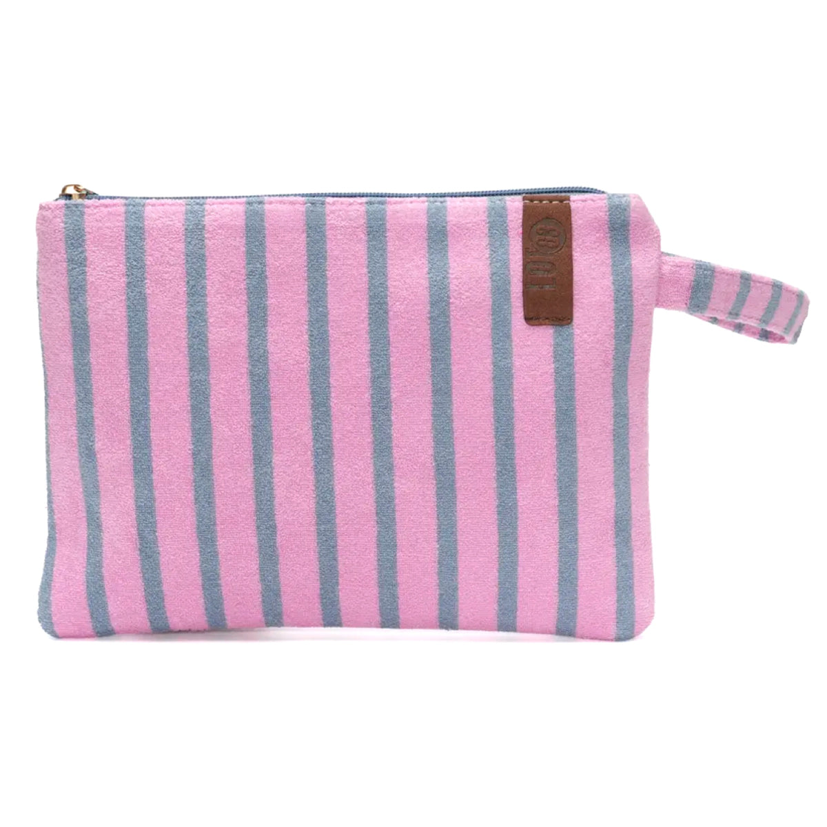 Billie Bag Terry Pink/Grey Skinny Stripe