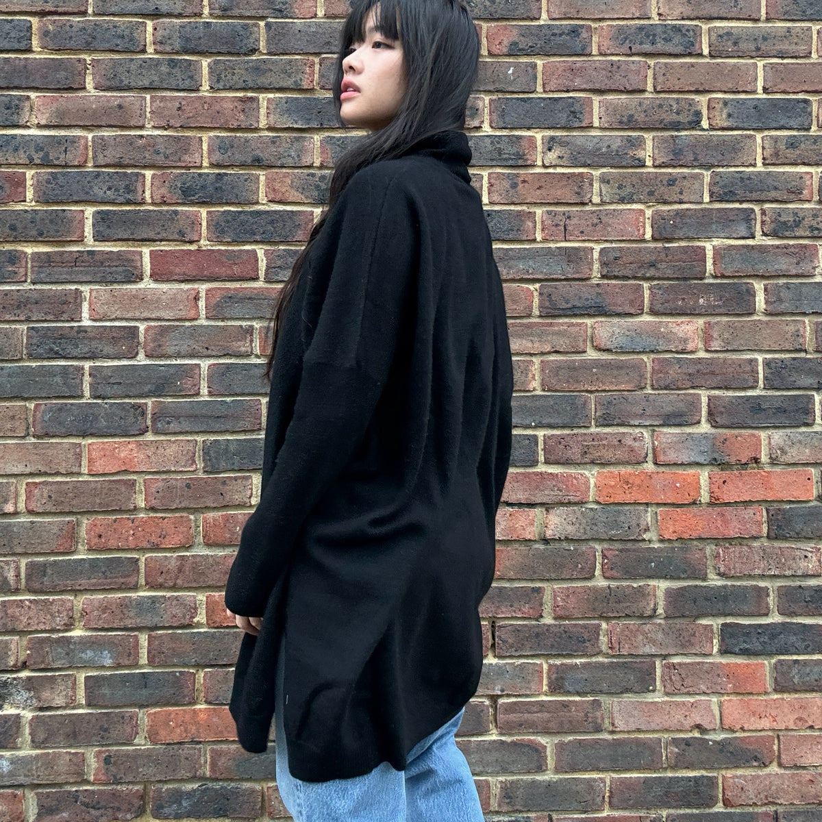 *NEW* Absolut Cashmere Extra Long Turtle Neck Black