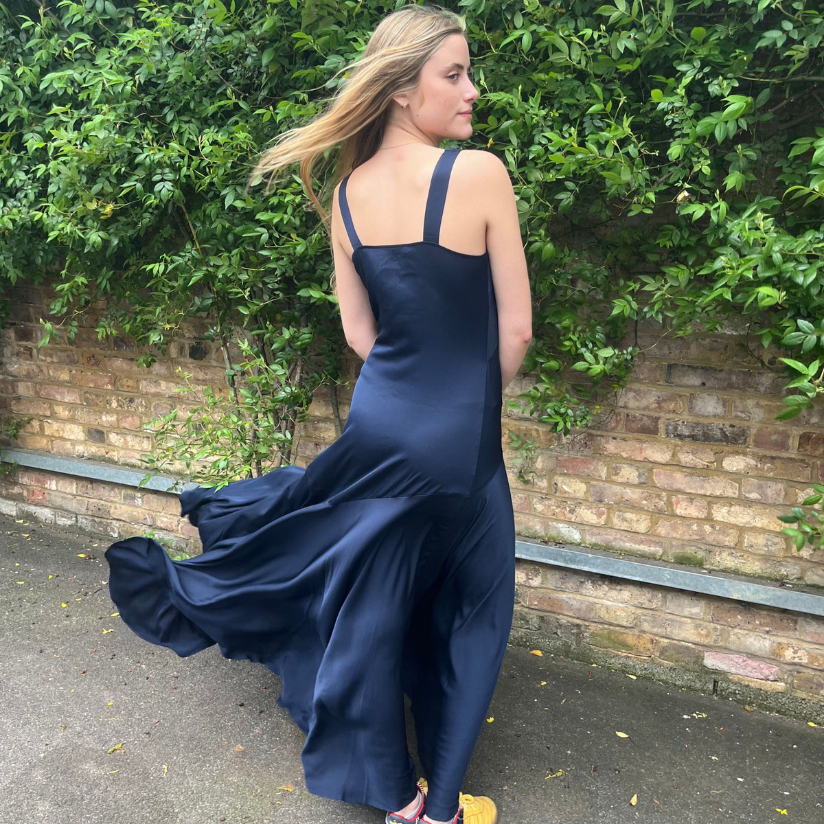 Silk95 Mar A Lago Evening Dress Navy